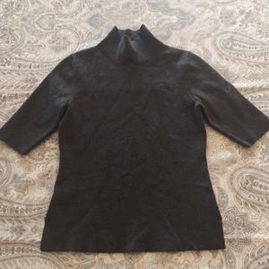 Gray Ann Taylor short sleeved, mock neck! NWT!!!